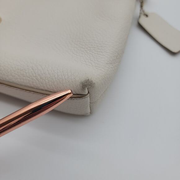 VTG Coach Cream Flap Twist Lock Purse - Picture 13 of 16